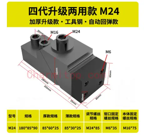 Precision OK small clamp / vise / flat-jaw pliers / locking pliers M8/M10/M12/M16/M20/M24 — view 8