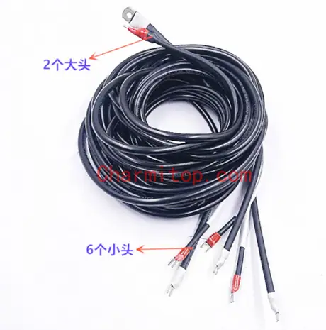M50A/M50B/M500 EDM Cable Upper Lower Head Current Generator Cord Grounding cords silcer coated tin coated for Seibu EDM Machine — view 2