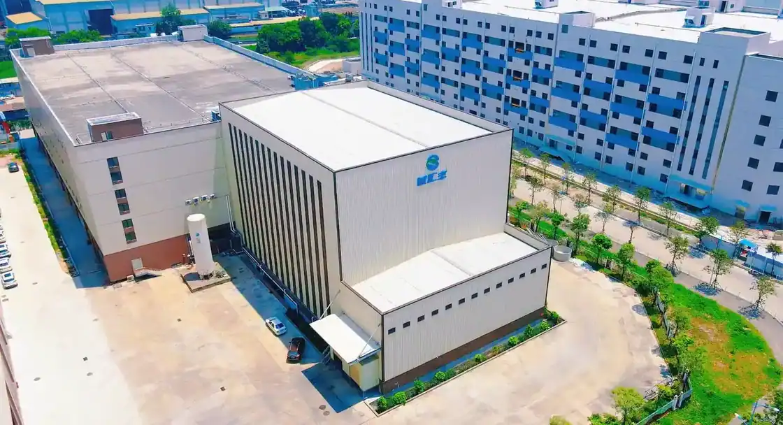 Aerial view of the CHF Seafood processing park in Zhuhai China