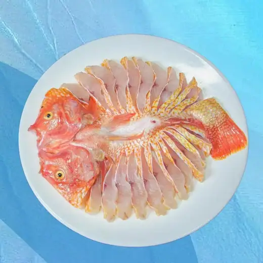 Frozen red tilapia whole round and flower cut - view 5