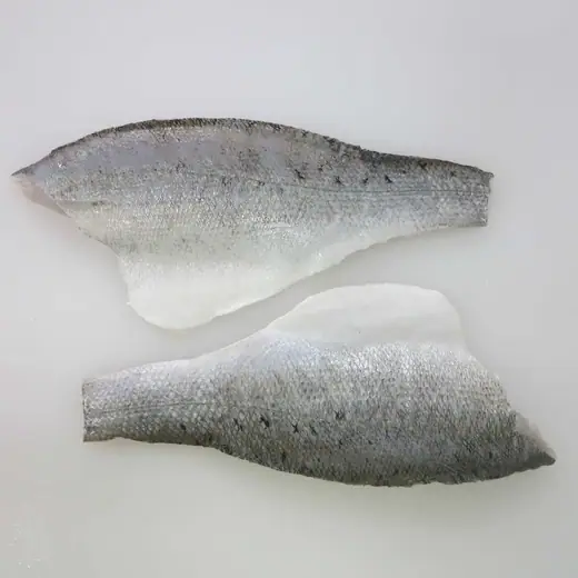 Boneless frozen seabass fillet skin on trimmed for export - view 3