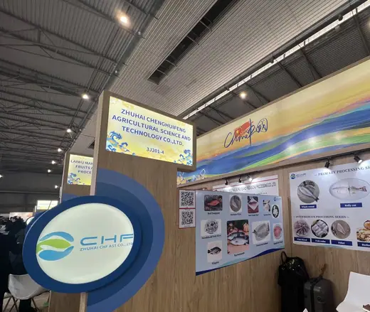 The CHF Seafood stand at a China fisheries and seafood expo