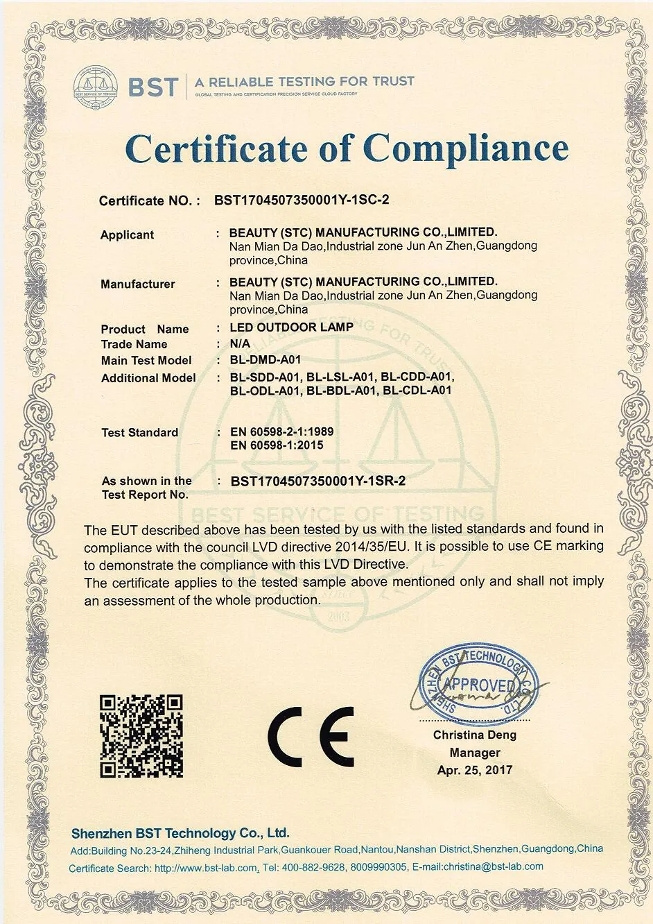 CE For Europe certificate 6