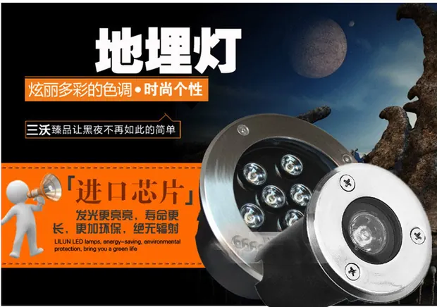 CE ROHS 3W LED underground lamp detail 1