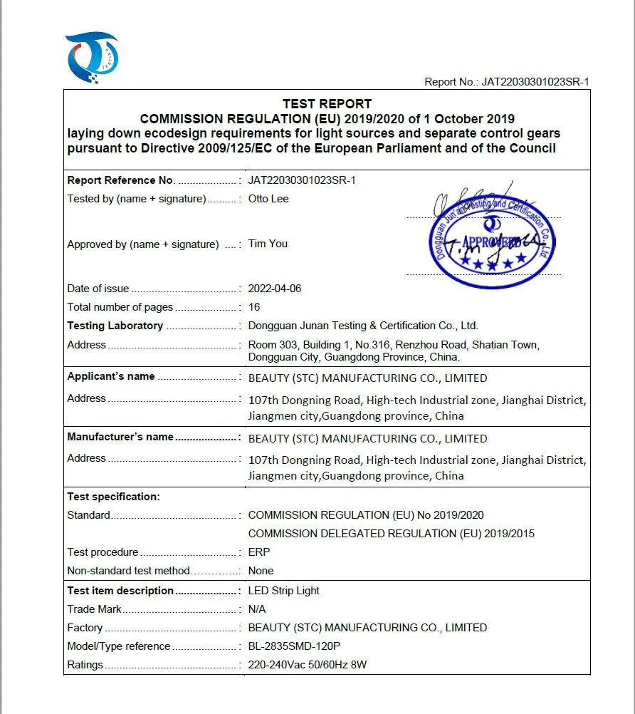 ERP Reports certificate 2