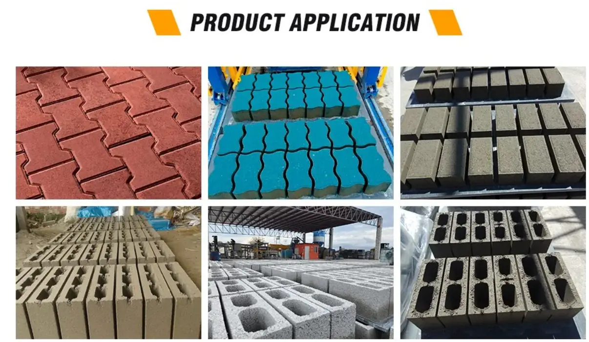 Block, paver, curbstone and interlocking brick types produced by changing the mould