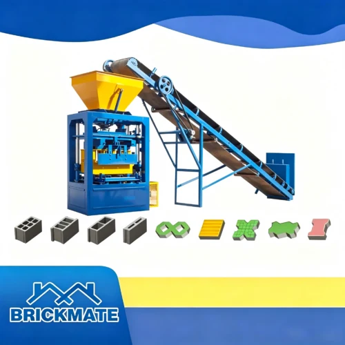 Semi automatic concrete block machine with the block and paver types it produces