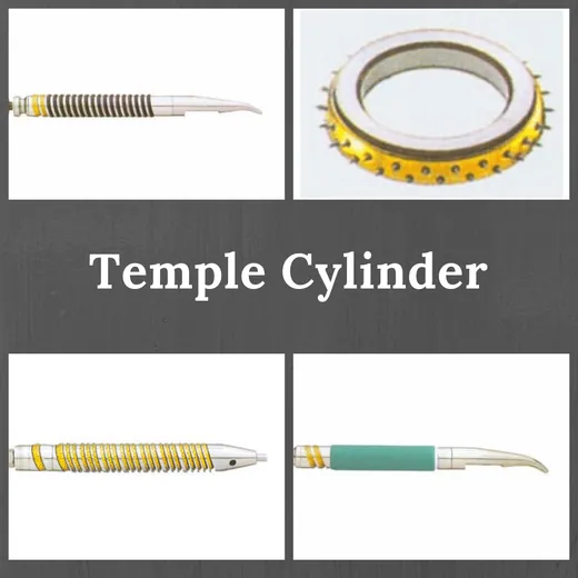 Temple Cylinder for weaving looms