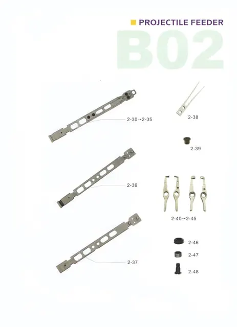 Projectile feeder D1/D2 and Gripper Spring for Sulzer looms