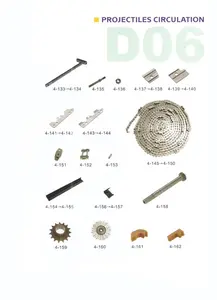 Side Plate, Conveyor Chain, Chain Pin, End Cover, Chain Wheel for P7100 PU, sluzer looms