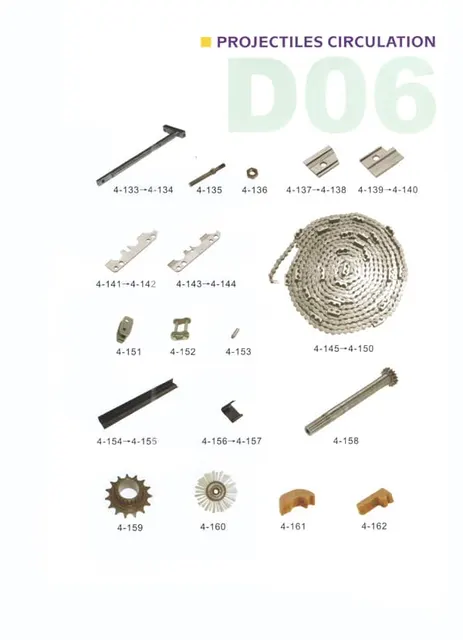 Side Plate, Conveyor Chain, Chain Pin, End Cover, Chain Wheel for P7100 PU, sluzer looms