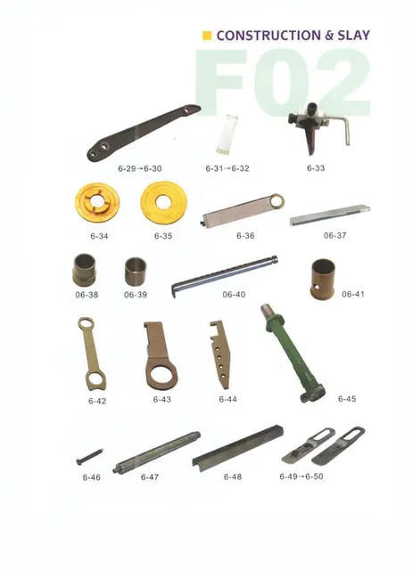 Weft Tensioning Lever, Brake Band, Connecting Link, Temple Cover for Sulzer looms