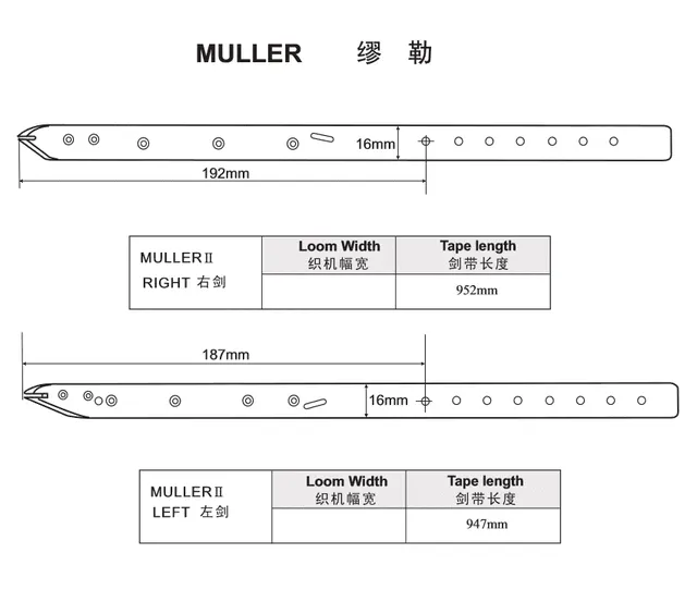 MULLER II RIGHT LEFT RAPIER TAPE