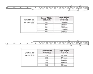 PICANOL GAMMA 98 RIGHT AND LEFT RAPIER TAPE