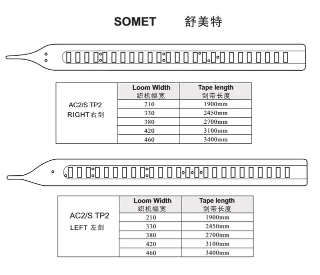 SOMET AC2,S TP2 RIGHT LEFT RAPIER TAPE