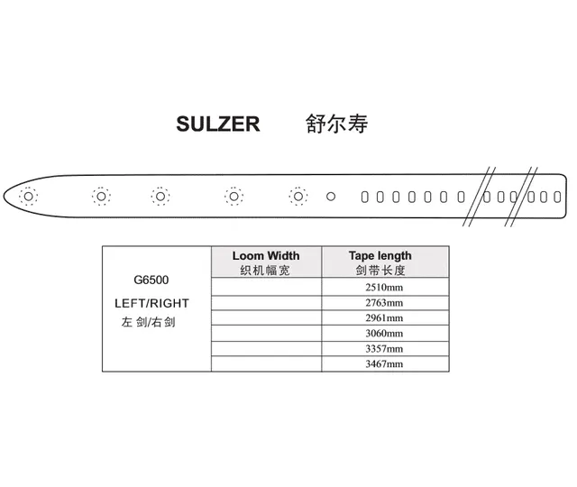 SULZER G6500 RAPIER TAPE