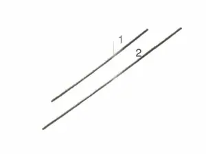 Pins for Striped plate, short and long, 165, 215mm