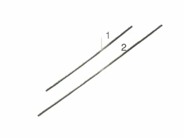Pins for Striped plate, short and long, 165, 215mm