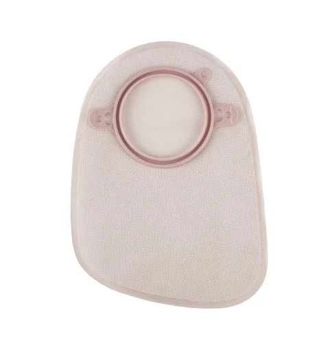 Medical ostomy drainage bag pouch isolated on white background