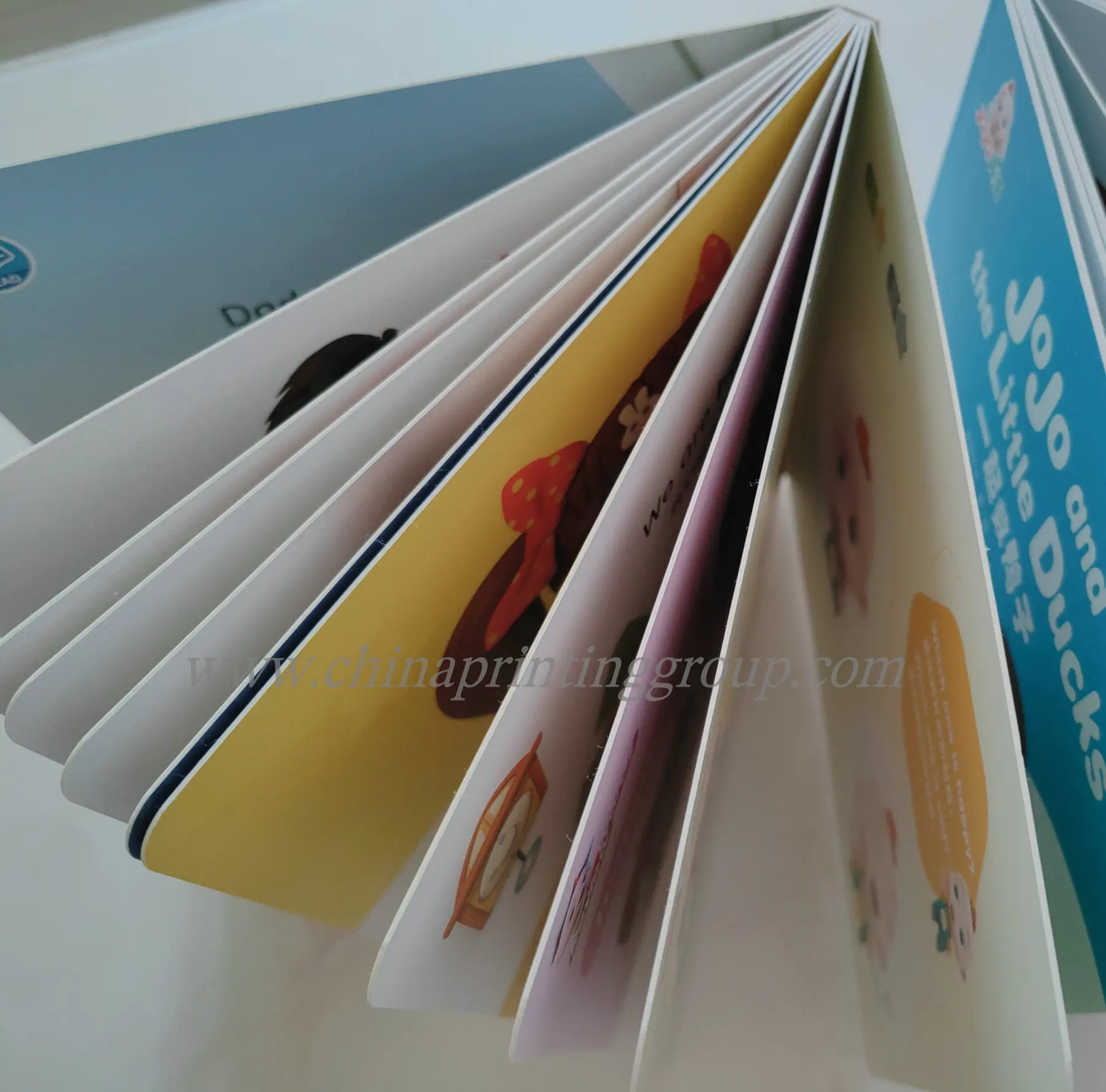 Custom printed children board book with hardback colour cover