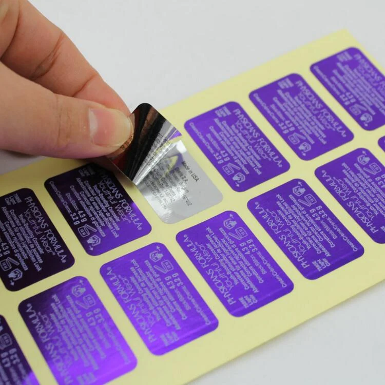Roll of folded booklet labels ready for application