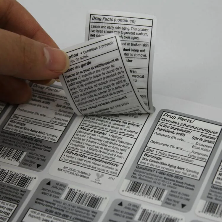 Custom printed multi layer specification booklet stickers
