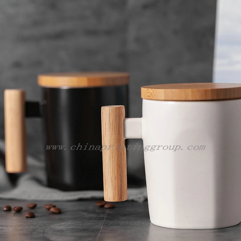 Branded ceramic mug packed in an inner sleeve ready for shipment