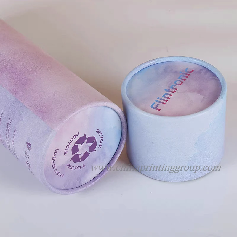 Cylinder paper packaging tube for perfume with lid