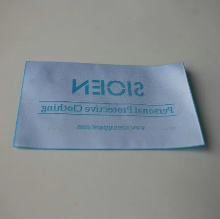Full colour woven clothing labels with custom brand logos