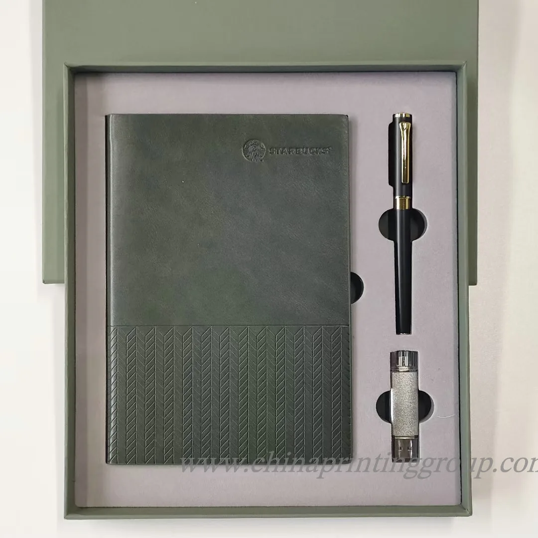 A5 PU leather journal with magnetic closure and matched pen