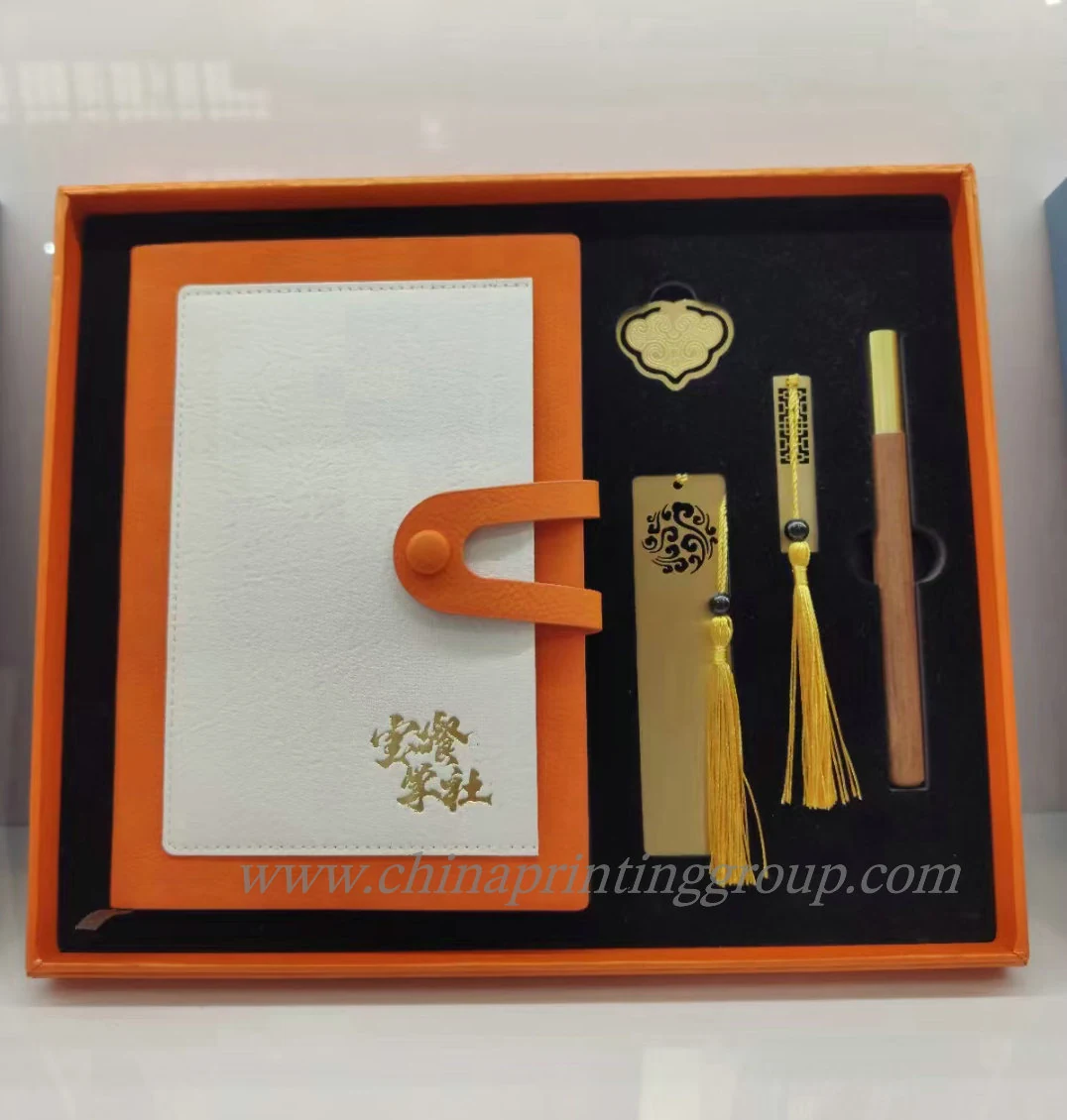 Branded thermal cup included in a corporate office gift box