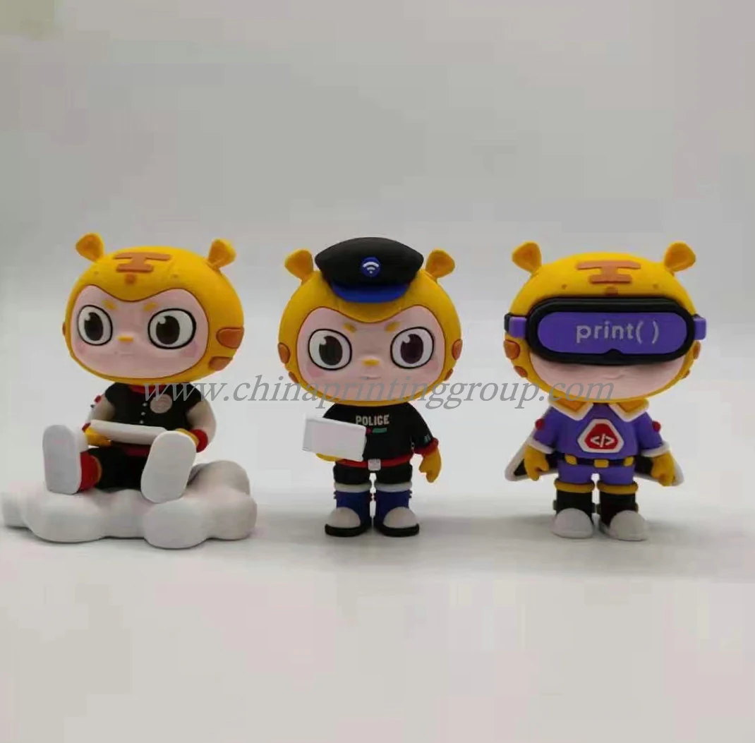 Assorted custom cartoon figures in different colourways
