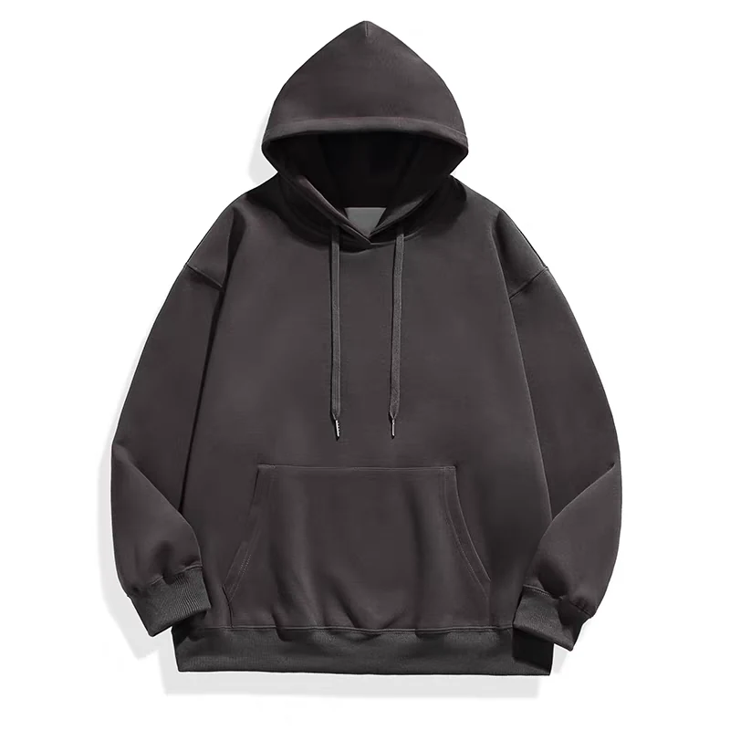 Plain custom hoodie in a solid colour before decoration
