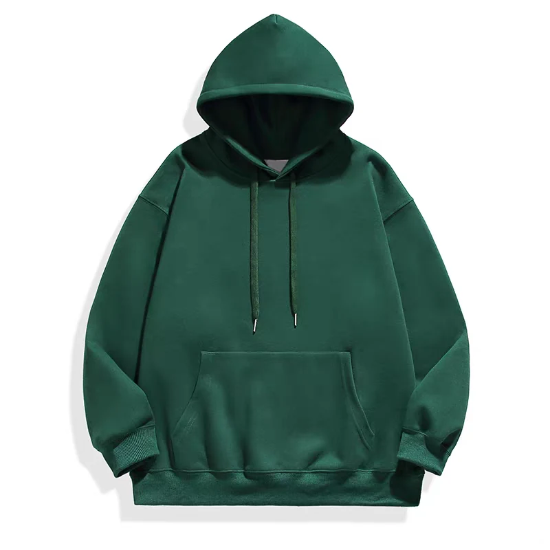 Custom hoodie back view with large screen printed graphic