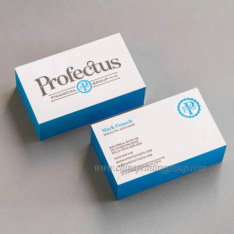 Stack of custom letterpress business cards at 90mm by 54mm