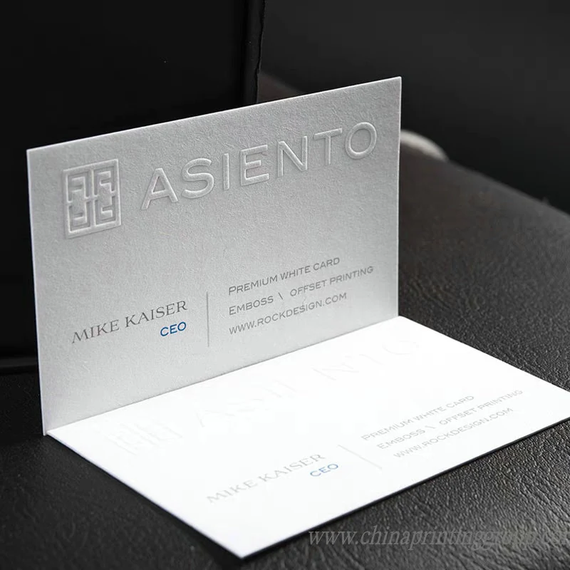 Letterpress business cards with Pantone matched colour printing