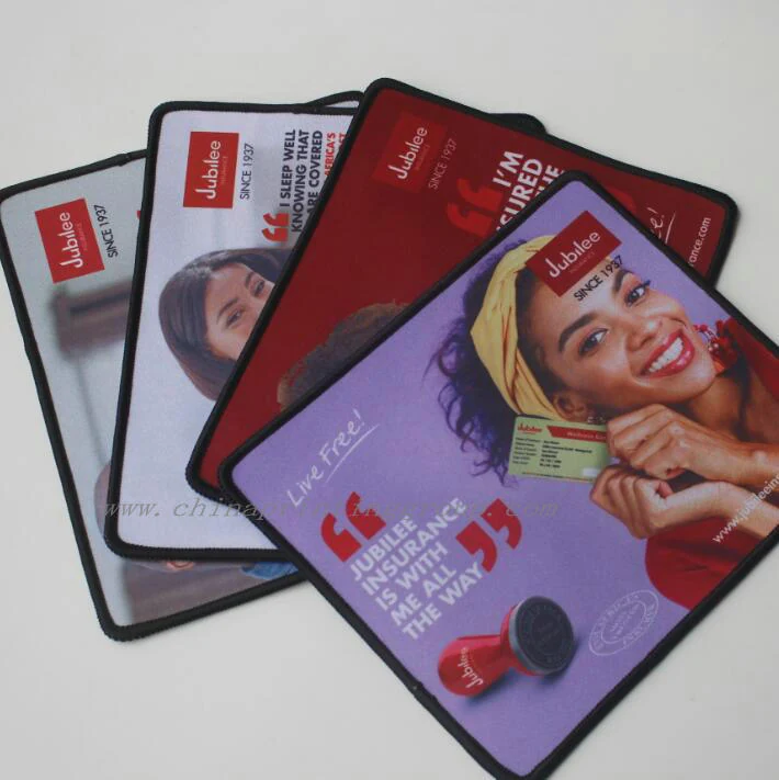 Custom printed mouse pad with full colour sublimated logo design