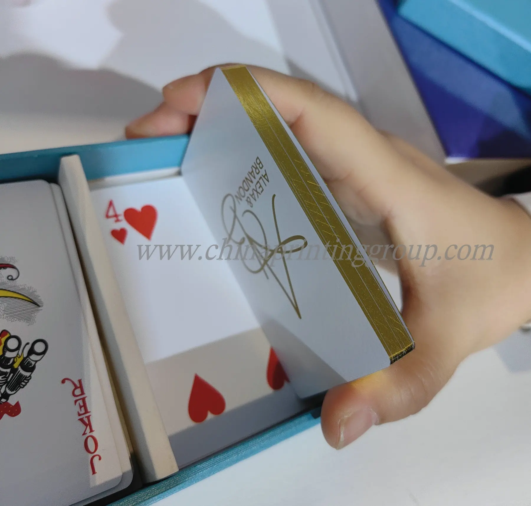 Wholesale custom PVC plastic playing cards with printed backs