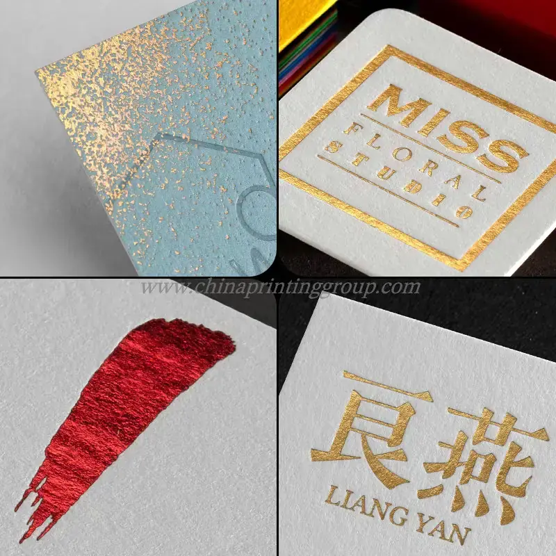 Debossed thank you card with pressed lettering detail