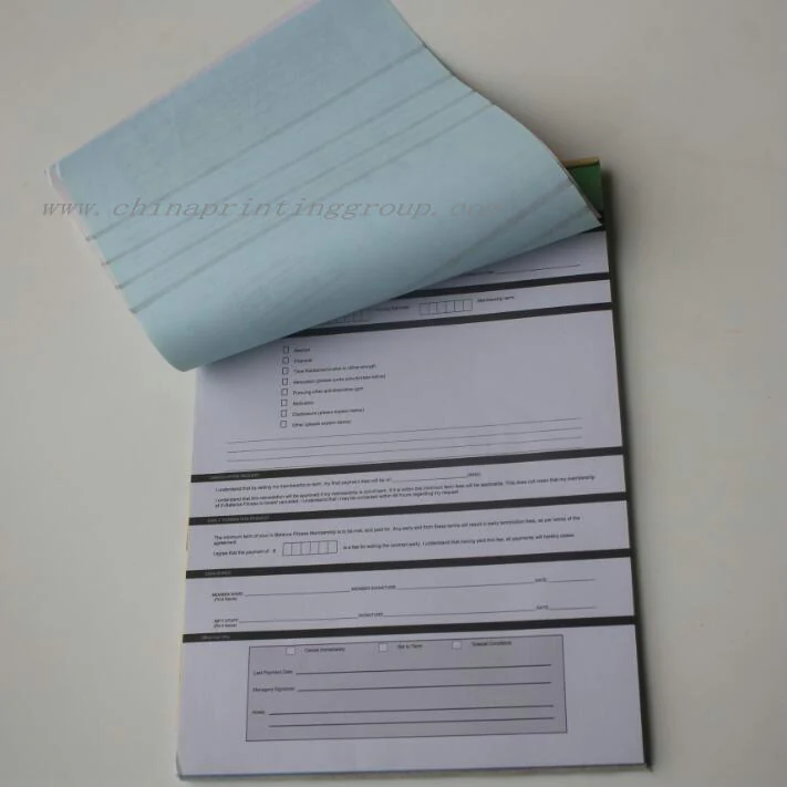 Numbered and perforated receipt book with wraparound cover
