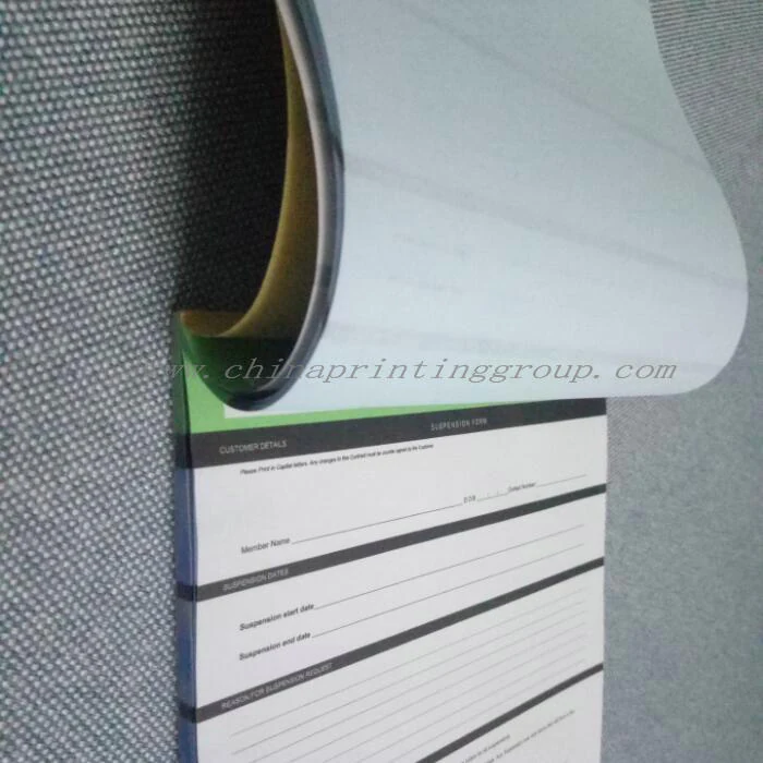 Custom invoice book printed with company logo and fields