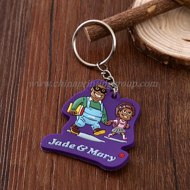 Custom shoe shaped silicone rubber keychain