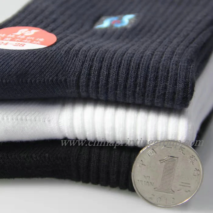 Pair of unisex cotton sport socks in a custom colour