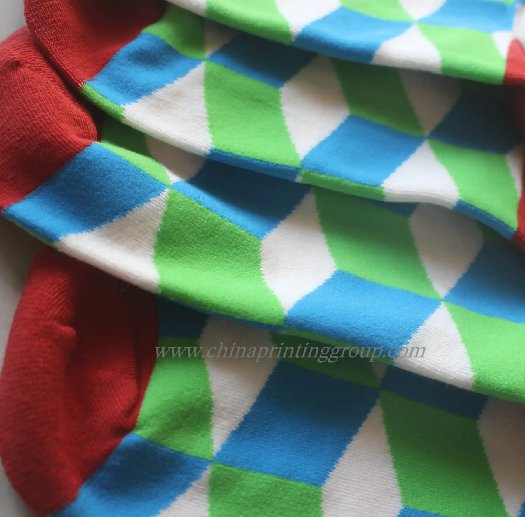 Range of custom crew socks in assorted colourways