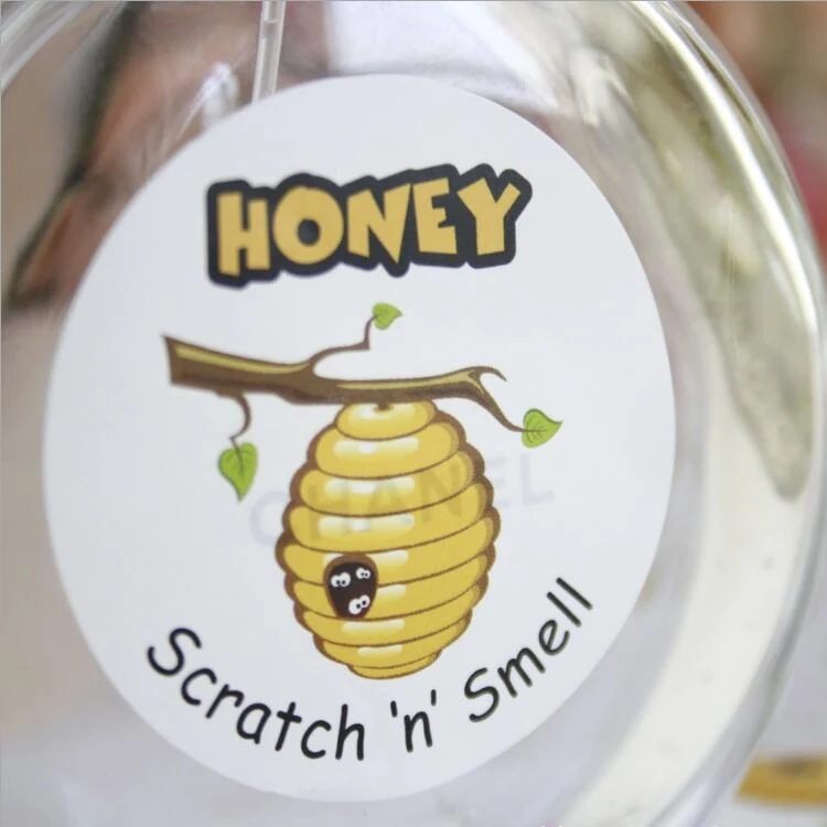 Custom scented sticker sheets in several fruit flavours