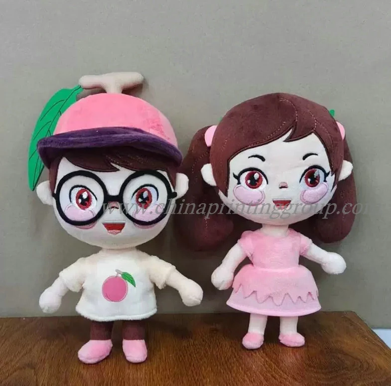 Custom stuffed plush dolls made to a customer character design