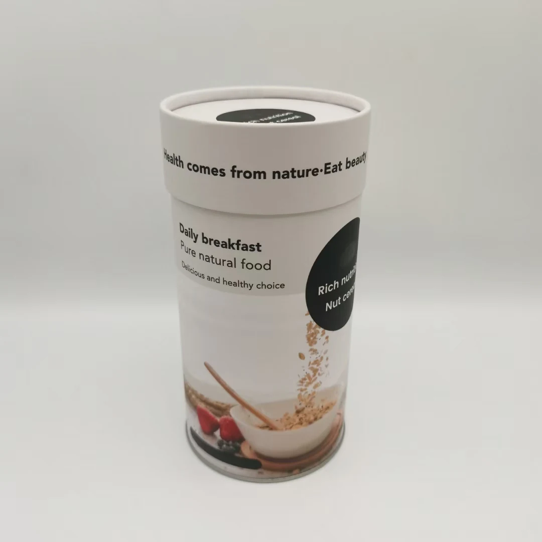 Set of custom printed tube packaging for a tea and coffee gift pack