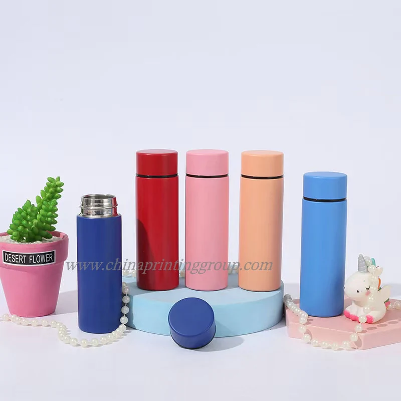 Group of custom vacuum bottles in different capacities
