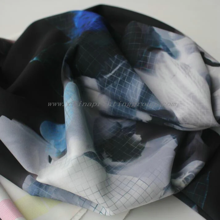 Digitally printed fabric rolls stacked before cutting