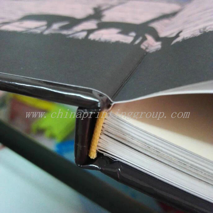 Casebound hardback book with printed full colour cover